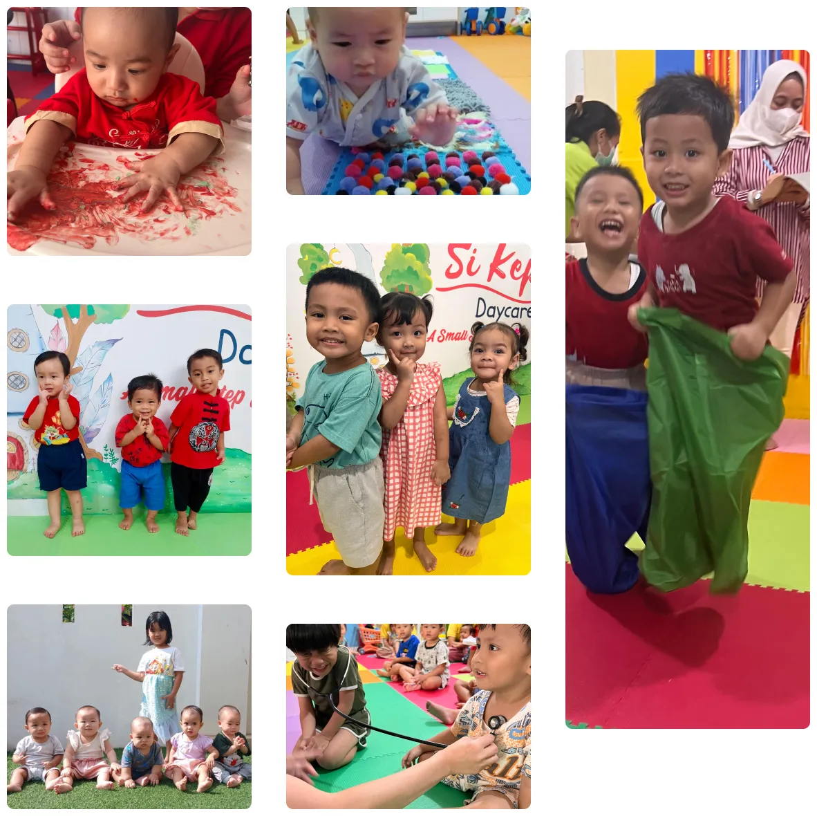 hero image of children collage
