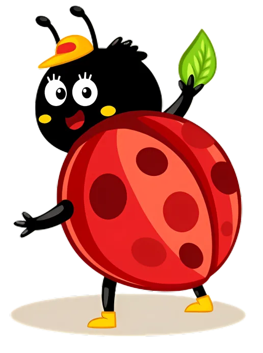 lady bug holding leaf